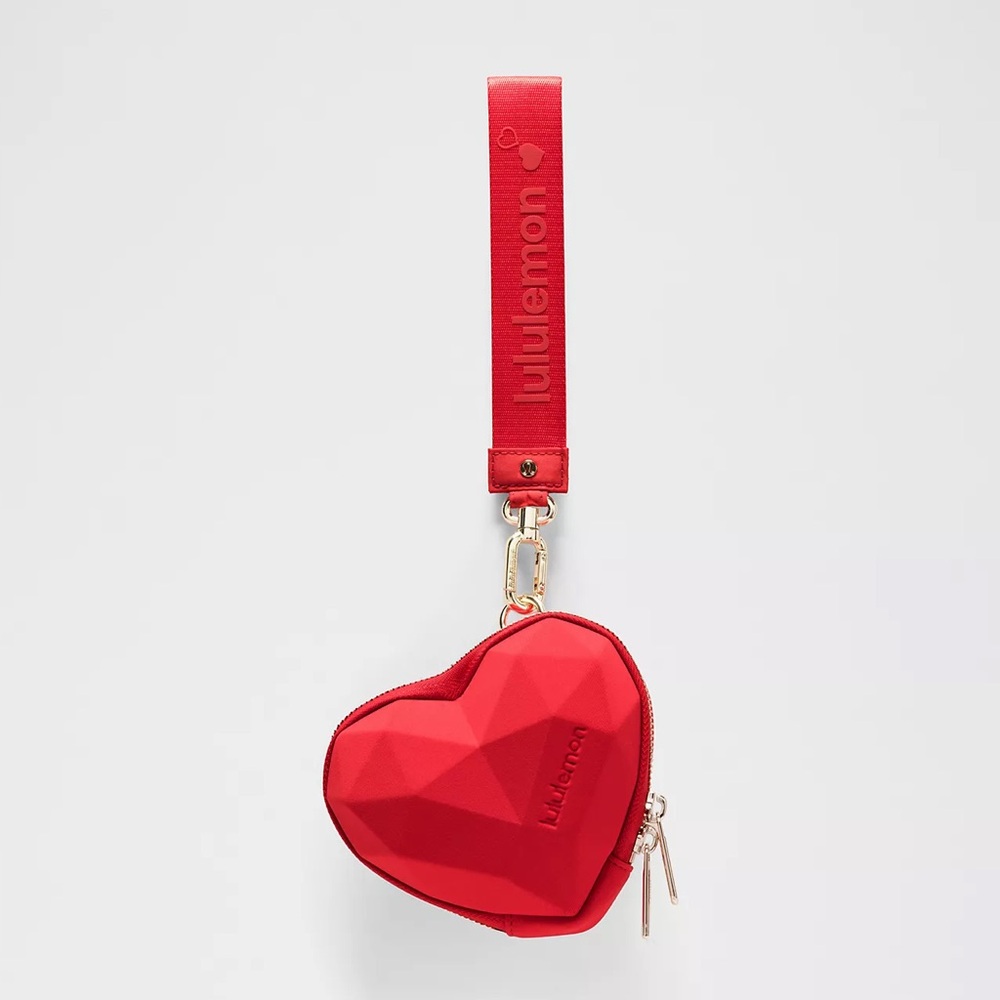 NWT lululemon Heart Wristlet in Oxford Red - RARE